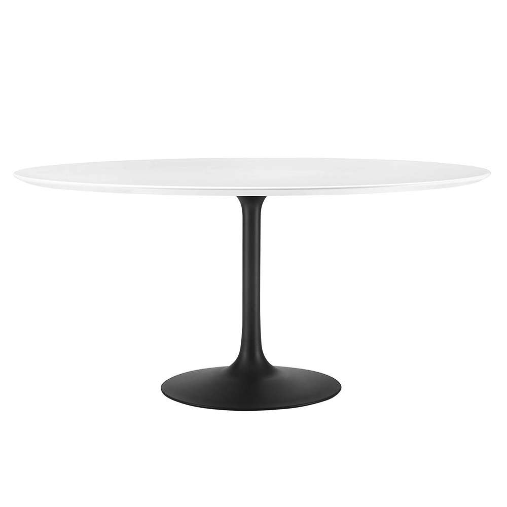 Modway - Lippa 60in Round Dining Table in Black White - EEI-3524-BLK-WHI veiw 1