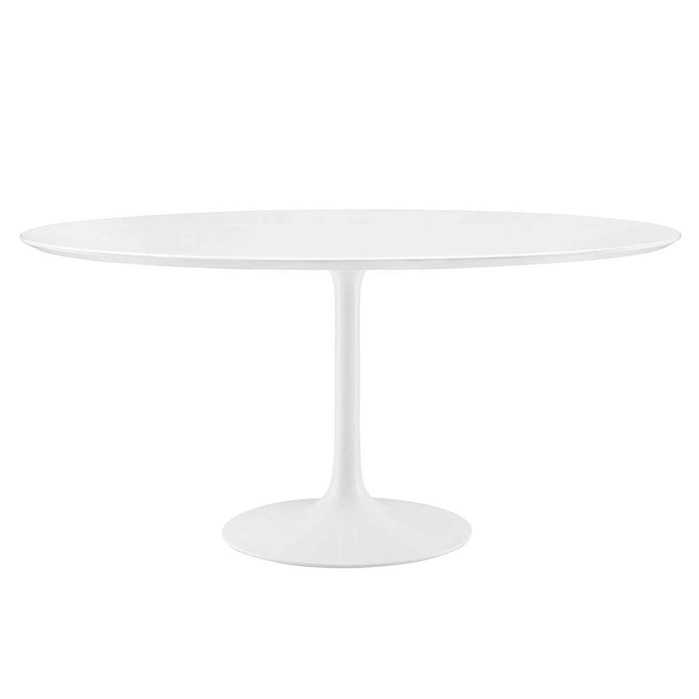 Modway - Lippa 60in Round Wood Top Dining Table in White - EEI-1120-WHI veiw 1