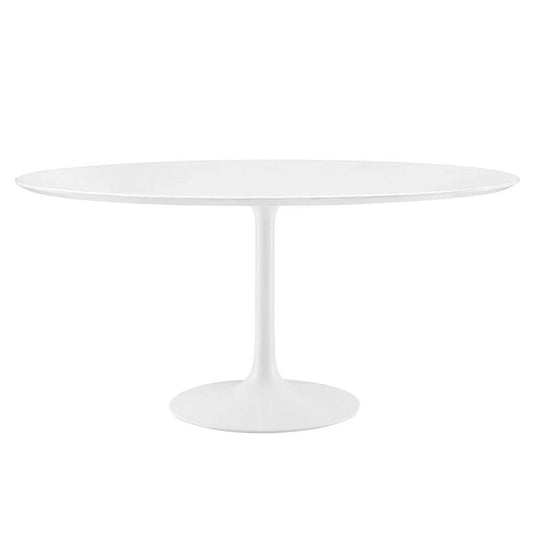 Modway - Lippa 60in Round Wood Top Dining Table in White - EEI-1120-WHI veiw 1