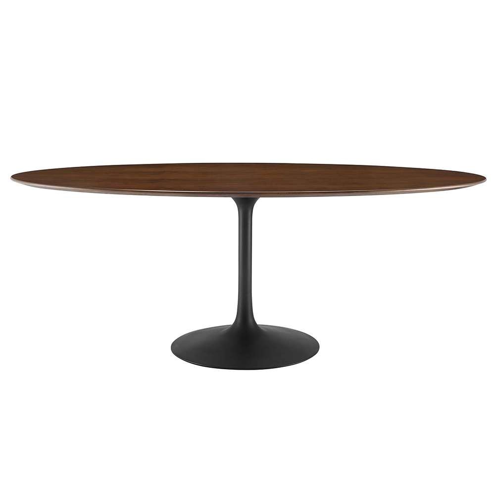 Modway - Lippa 78in Oval Walnut Wood Grain Dining Table in Black Walnut - EEI-3544-BLK-WAL veiw 1