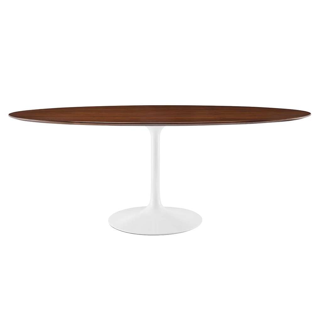 Modway - Lippa 78in Oval Wood Dining Table in Walnut - EEI-1661-WAL veiw 1