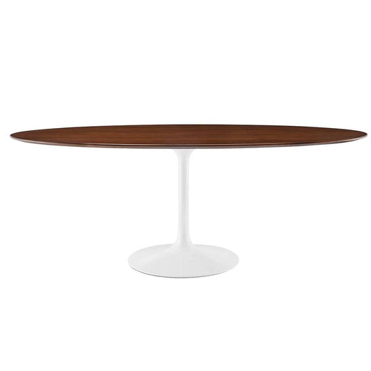 Modway - Lippa 78in Oval Wood Dining Table in Walnut - EEI-1661-WAL veiw 1