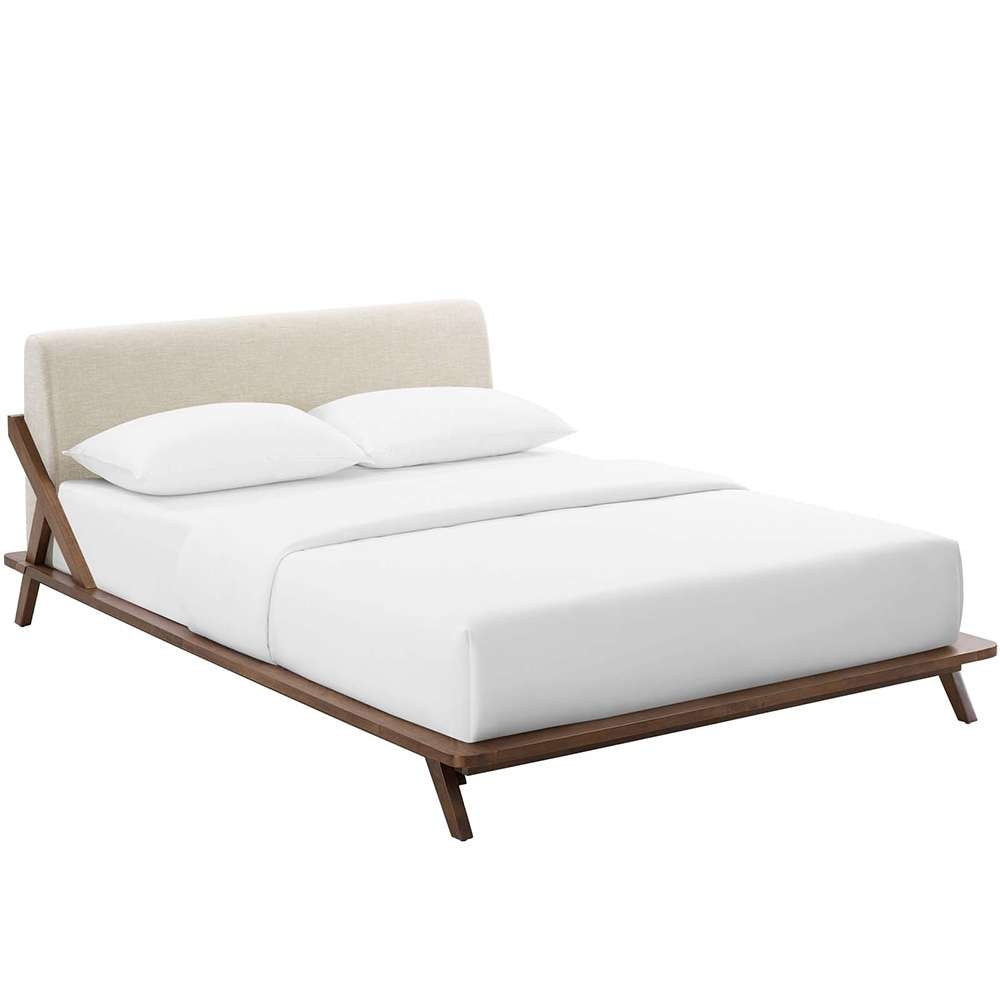 Modway - Luella Queen Upholstered Fabric Platform Bed - MOD-6047-WAL-BEI veiw 1