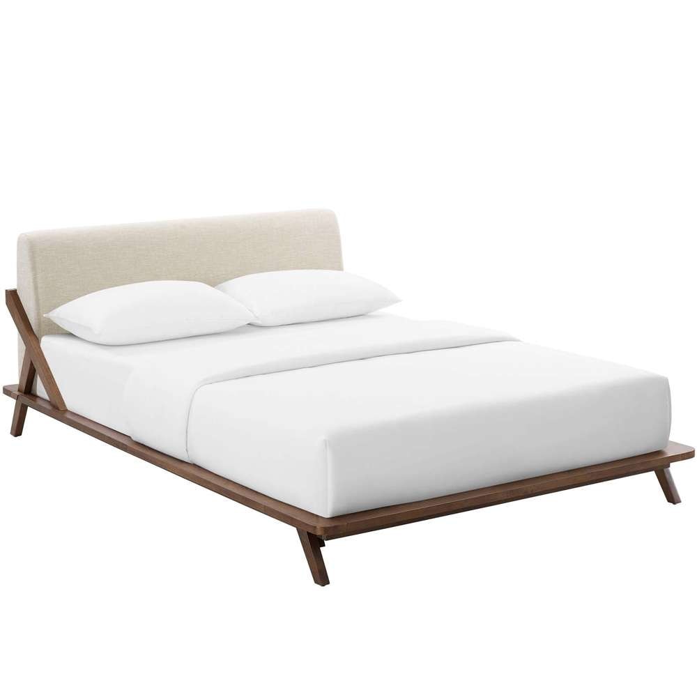 Modway - Luella Queen Upholstered Fabric Platform Bed - MOD-6047-WAL-BEI veiw 2