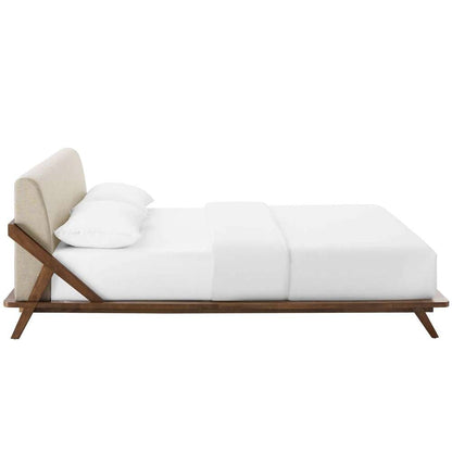 Modway - Luella Queen Upholstered Fabric Platform Bed - MOD-6047-WAL-BEI veiw 4
