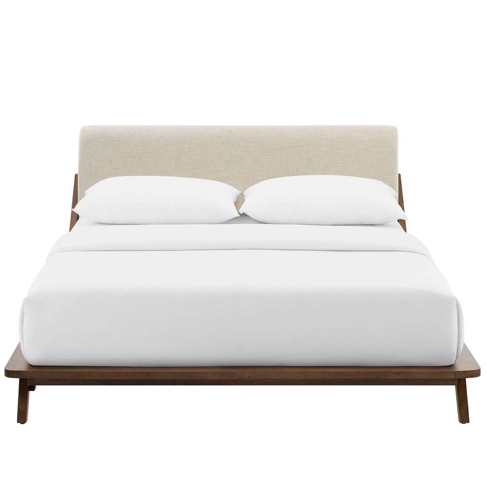 Modway - Luella Queen Upholstered Fabric Platform Bed - MOD-6047-WAL-BEI veiw 5