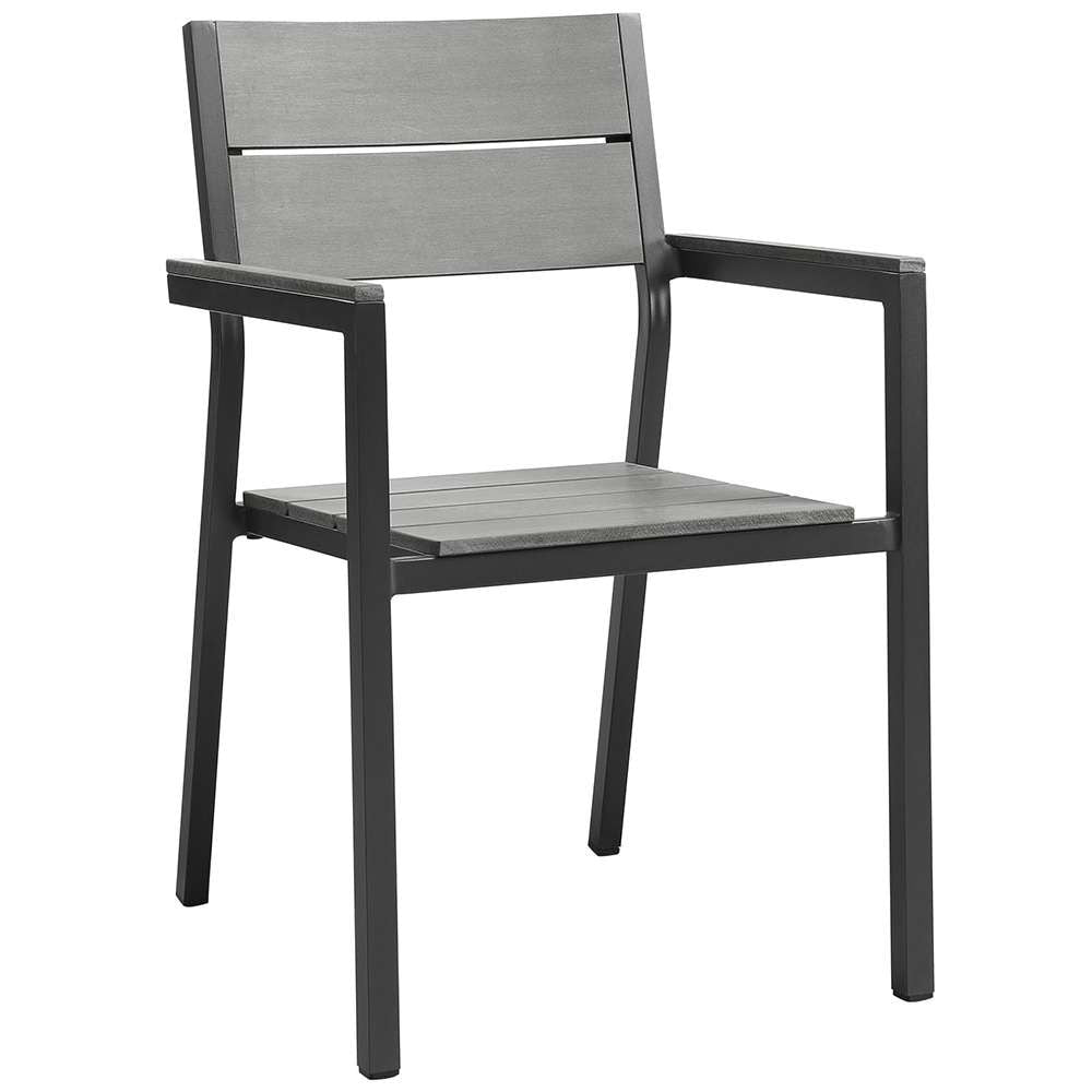 Modway - Maine Dining Outdoor Patio Armchair - EEI-1506-BRN-GRY veiw 1