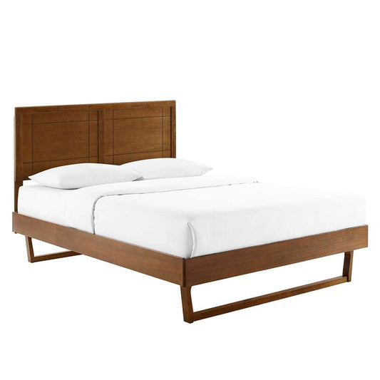 Modway - Marlee Queen Wood Platform Bed With Angular Frame - MOD-6381-WAL veiw 1