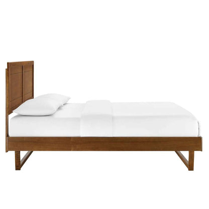 Modway - Marlee Queen Wood Platform Bed With Angular Frame - MOD-6381-WAL veiw 4
