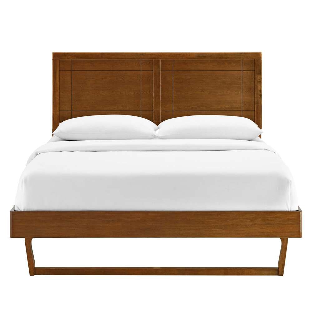 Modway - Marlee Queen Wood Platform Bed With Angular Frame - MOD-6381-WAL veiw 5