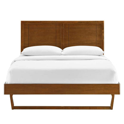 Modway - Marlee Queen Wood Platform Bed With Angular Frame - MOD-6381-WAL veiw 5