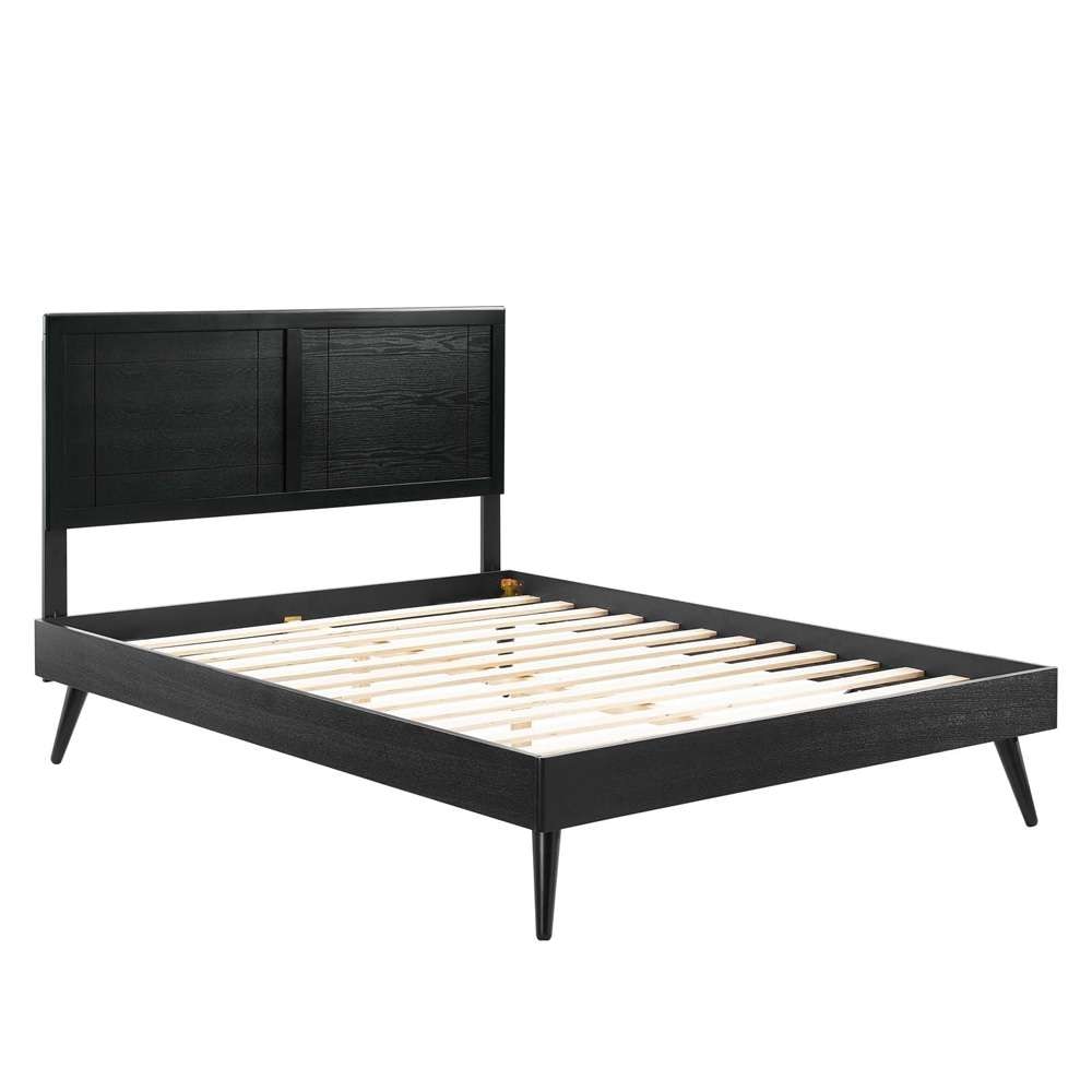 Modway - Marlee Queen Wood Platform Bed With Splayed Legs - MOD-6382-BLK veiw 3
