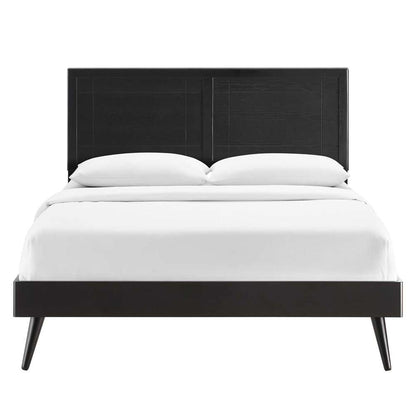 Modway - Marlee Queen Wood Platform Bed With Splayed Legs - MOD-6382-BLK veiw 5