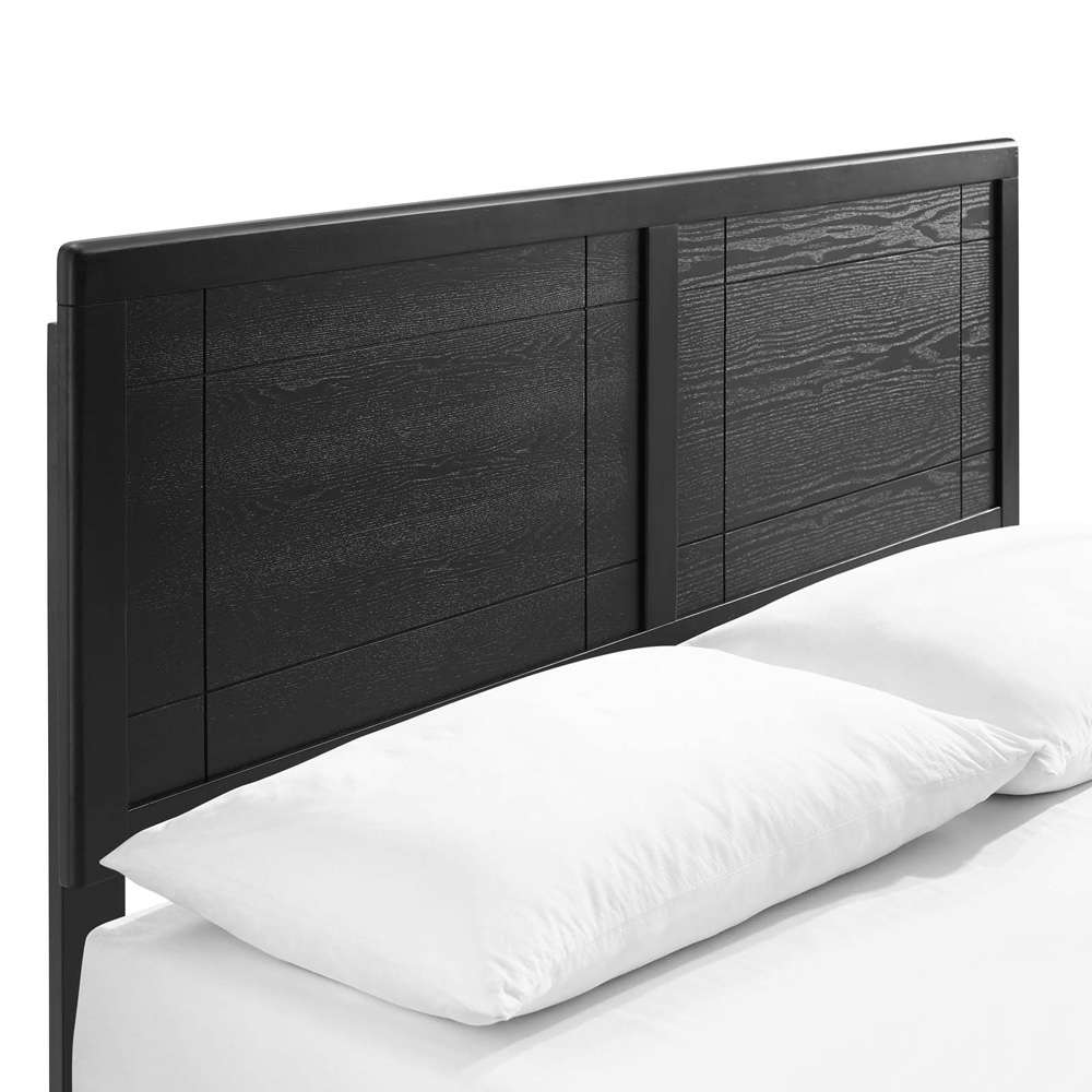 Modway - Marlee Queen Wood Platform Bed With Splayed Legs - MOD-6382-BLK veiw 6