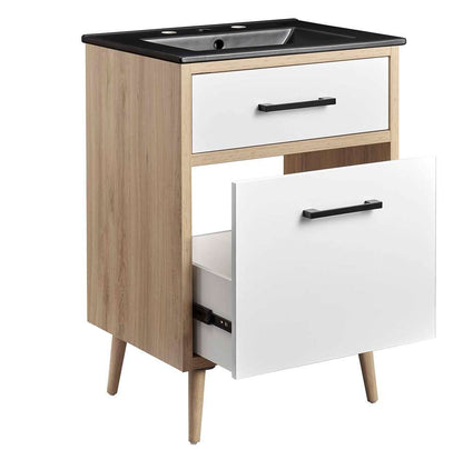 Modway - Maverick 24in Bathroom Vanity - EEI-6499-BLK-OAK veiw 6