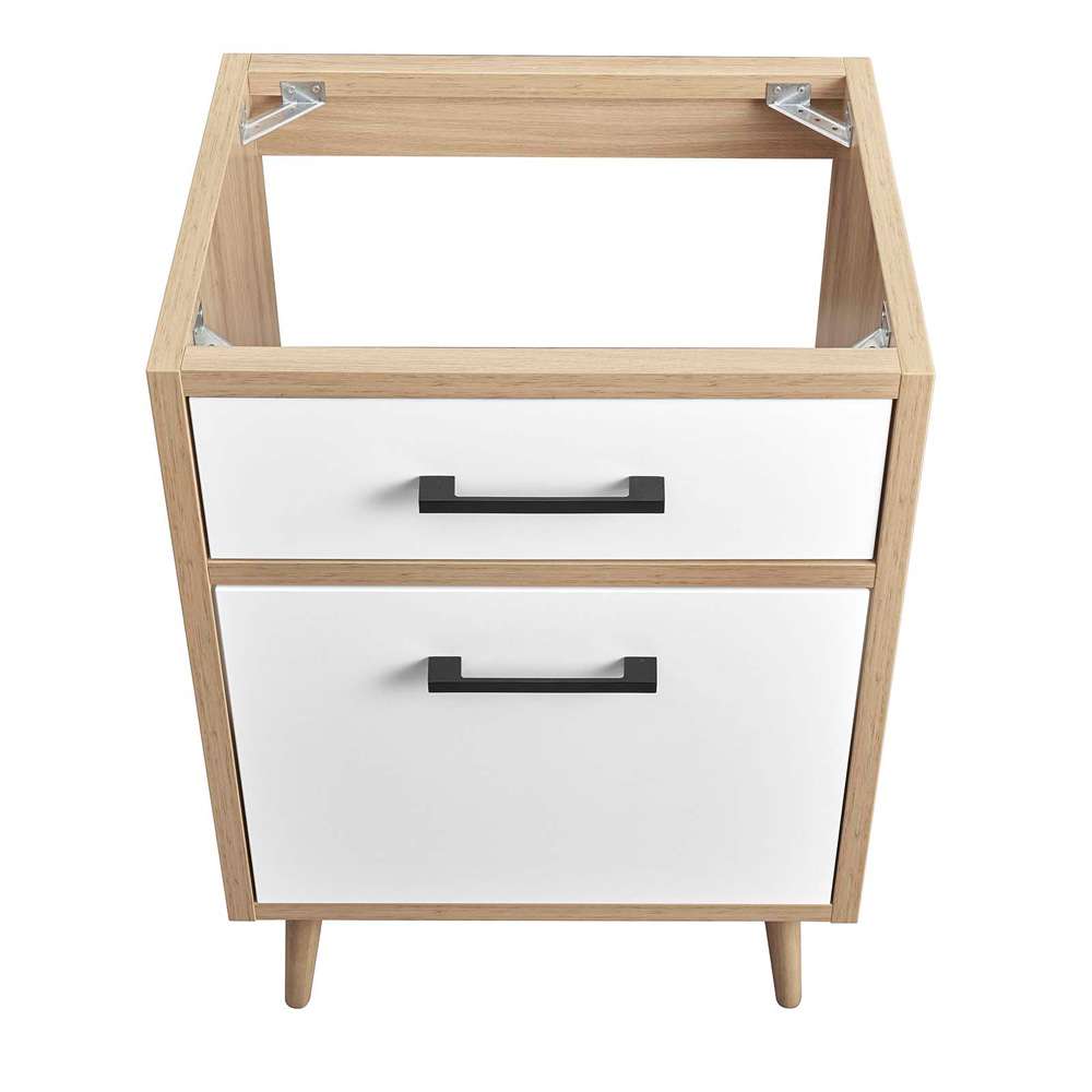 Modway - Maverick 24in Bathroom Vanity Cabinet - Sink Basin Not Included - EEI-6266-OAK-WHI veiw 5