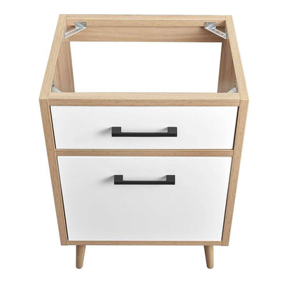 Modway - Maverick 24in Bathroom Vanity Cabinet - Sink Basin Not Included - EEI-6266-OAK-WHI veiw 5