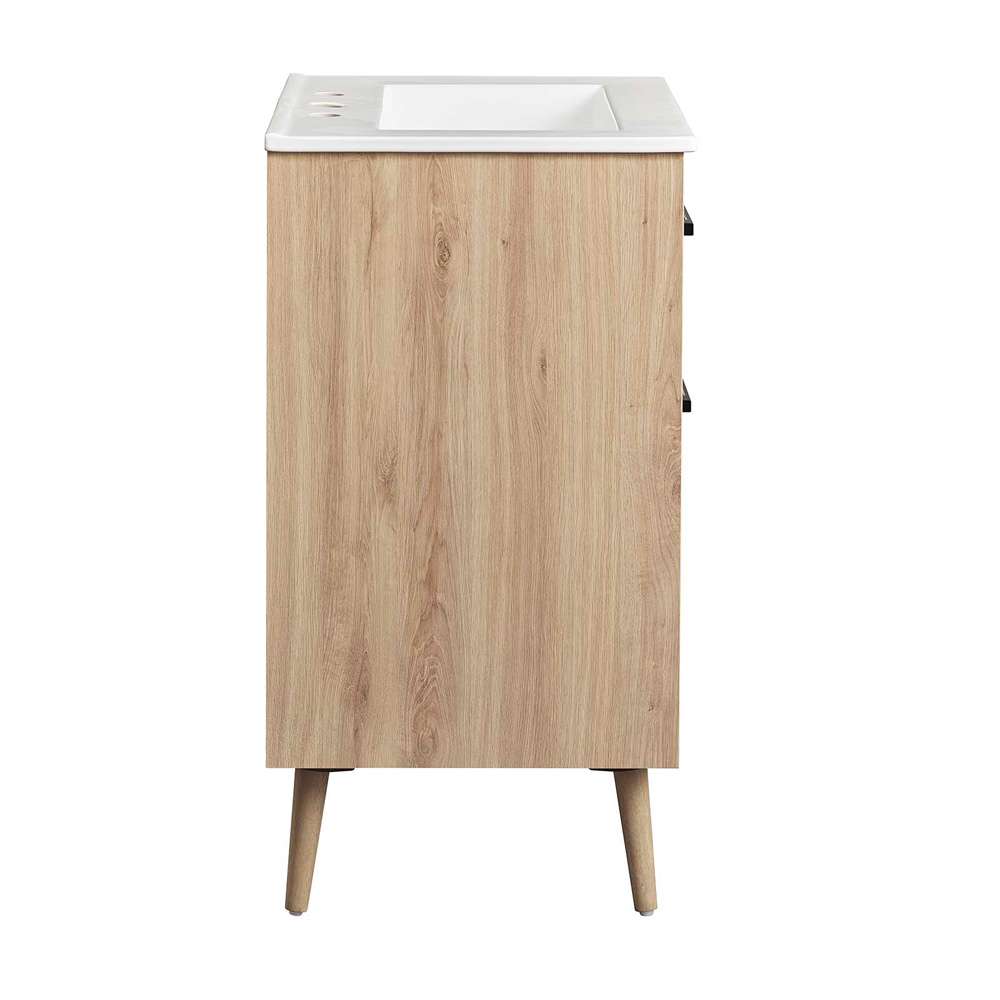 Modway - Maverick 24in Bathroom Vanity - EEI-6498-WHI-OAK veiw 3