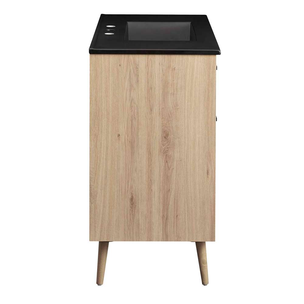 Modway - Maverick 36in Bathroom Vanity - EEI-6501-BLK-OAK veiw 3