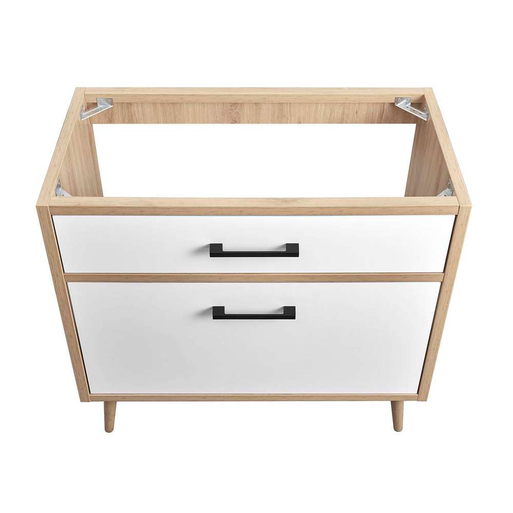 Modway - Maverick 36in Bathroom Vanity Cabinet - Sink Basin Not Included - EEI-6268-OAK-WHI veiw 5