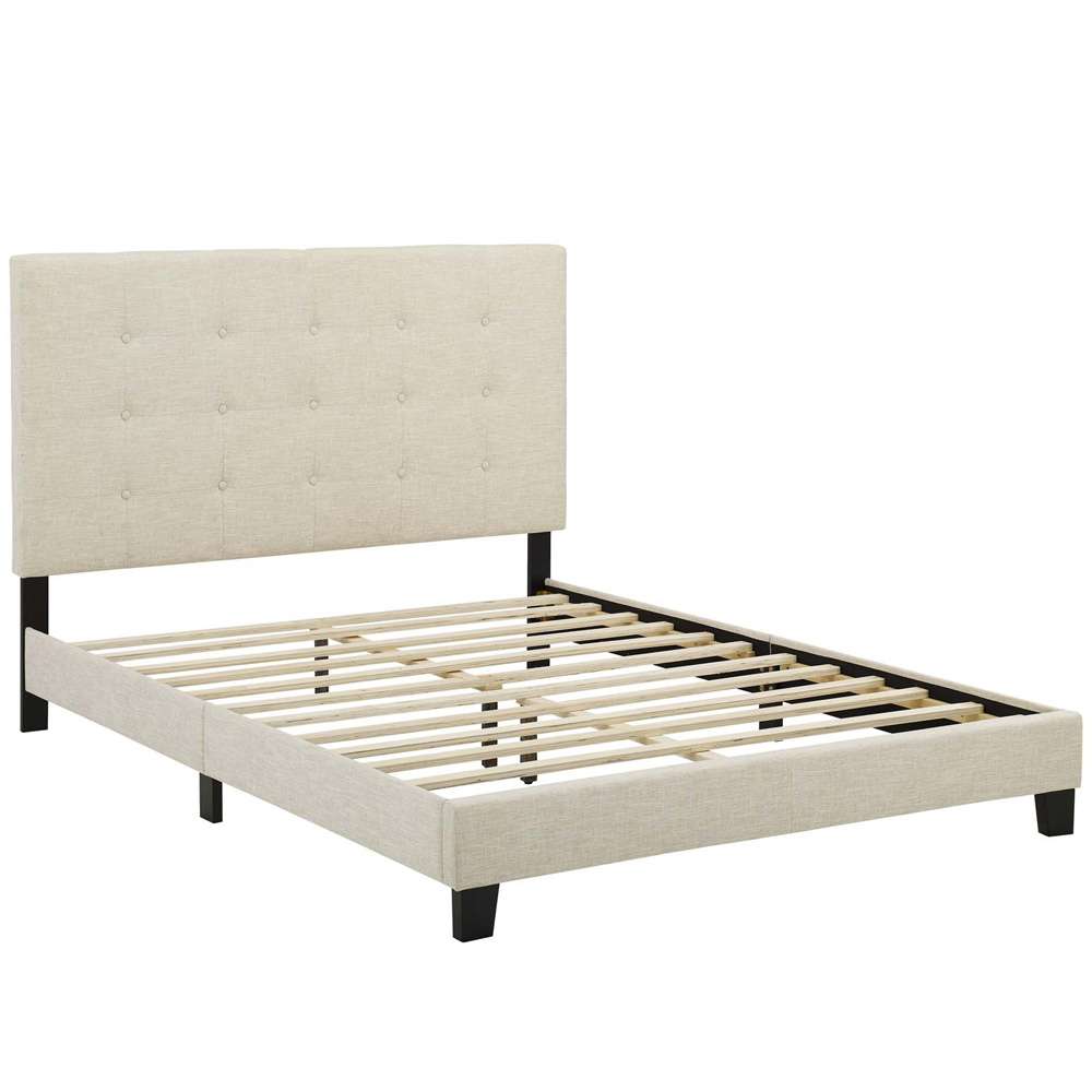 Modway - Melanie Full Tufted Button Upholstered Fabric Platform Bed - MOD-5878-BEI veiw 3