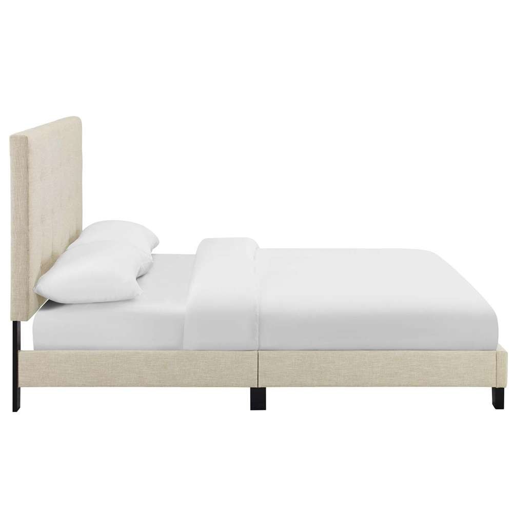Modway - Melanie Full Tufted Button Upholstered Fabric Platform Bed - MOD-5878-BEI veiw 4
