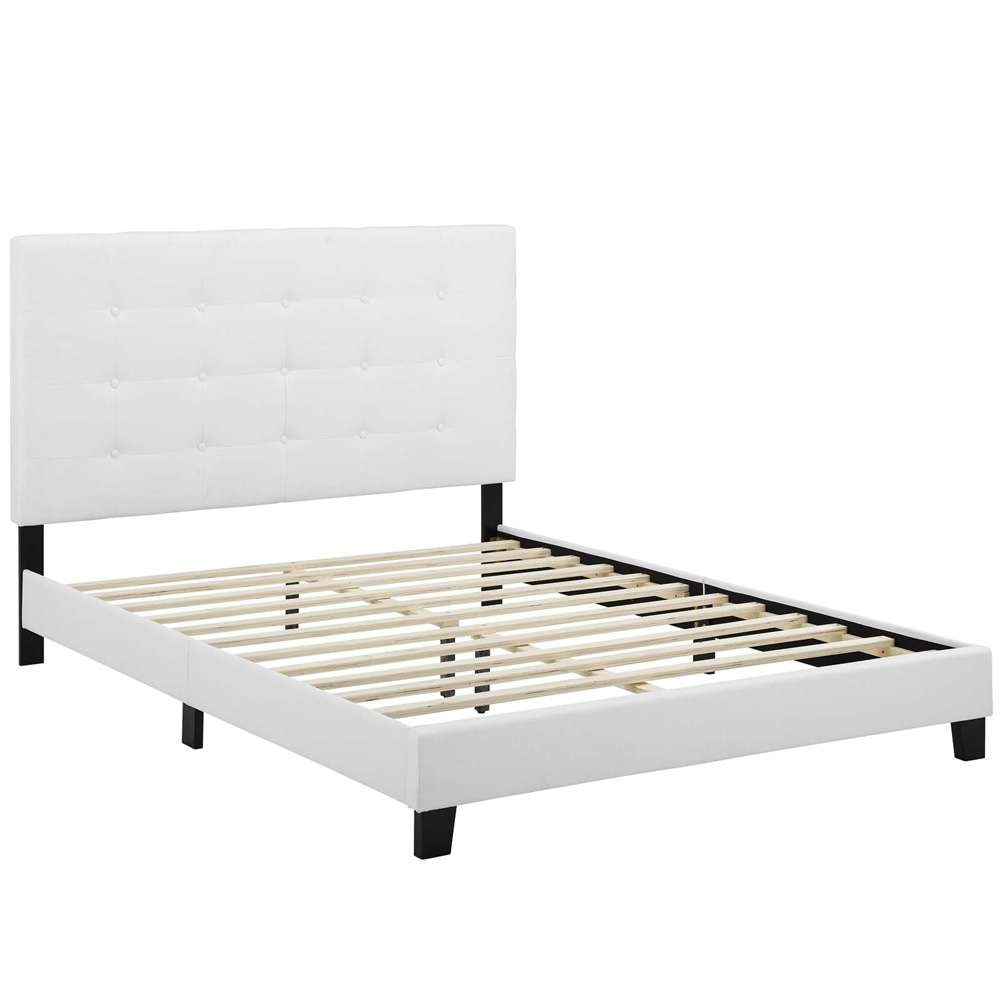 Modway - Melanie Full Tufted Button Upholstered Fabric Platform Bed - MOD-5878-WHI veiw 3