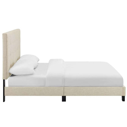 Modway - Melanie Queen Tufted Button Upholstered Fabric Platform Bed - MOD-5879-BEI veiw 4
