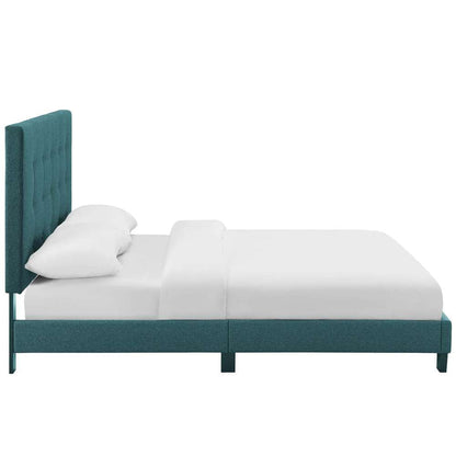 Modway - Melanie Queen Tufted Button Upholstered Fabric Platform Bed - MOD-5879-TEA veiw 4