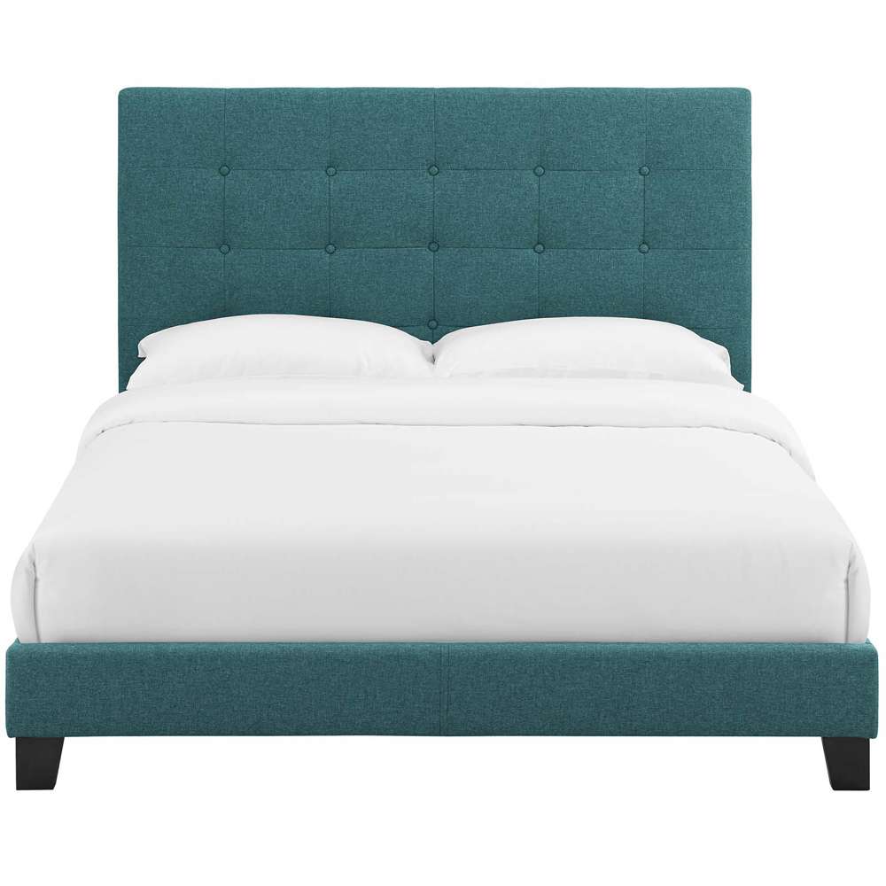 Modway - Melanie Queen Tufted Button Upholstered Fabric Platform Bed - MOD-5879-TEA veiw 5