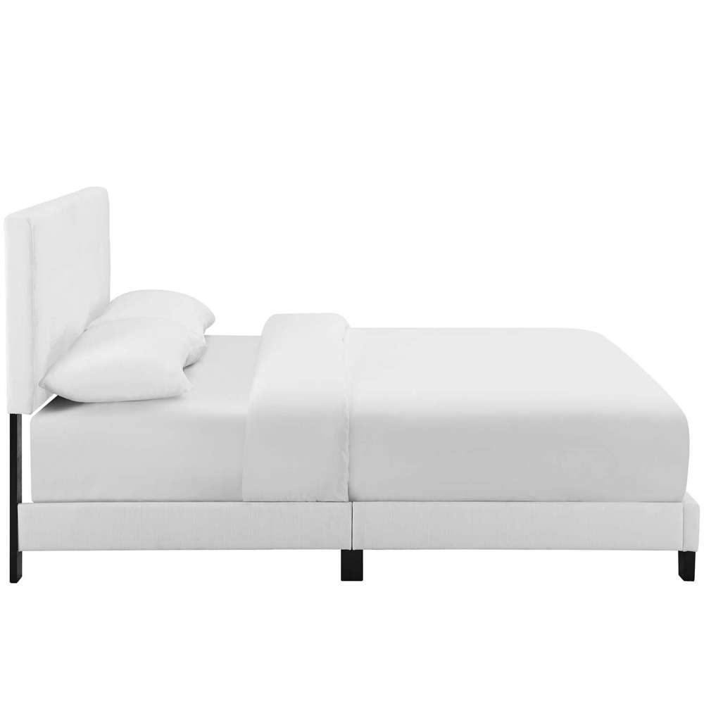 Modway - Melanie Queen Tufted Button Upholstered Fabric Platform Bed - MOD-5879-WHI veiw 4