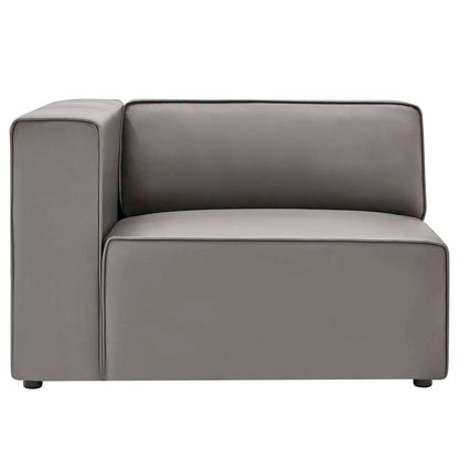 Modway - Mingle Vegan Leather 2-Piece Sectional Sofa Loveseat - EEI-4788-GRY veiw 5