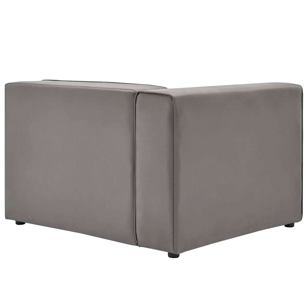 Modway - Mingle Vegan Leather 2-Piece Sectional Sofa Loveseat - EEI-4788-GRY veiw 6