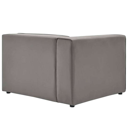 Modway - Mingle Vegan Leather 2-Piece Sectional Sofa Loveseat - EEI-4788-GRY veiw 6