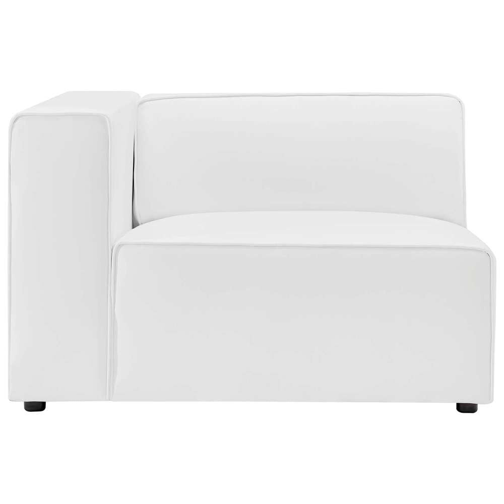 Modway - Mingle Vegan Leather 2-Piece Sectional Sofa Loveseat - EEI-4788-WHI veiw 6