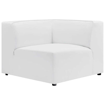 Modway - Mingle Vegan Leather 7-Piece Sectional Sofa in White - EEI-4797-WHI veiw 4