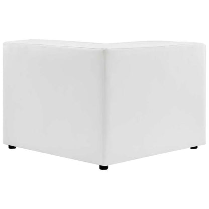 Modway - Mingle Vegan Leather 7-Piece Sectional Sofa in White - EEI-4797-WHI veiw 6