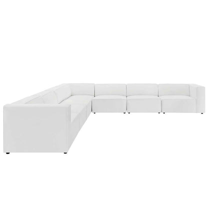Modway - Mingle Vegan Leather 7-Piece Sectional Sofa - EEI-4798-WHI veiw 3