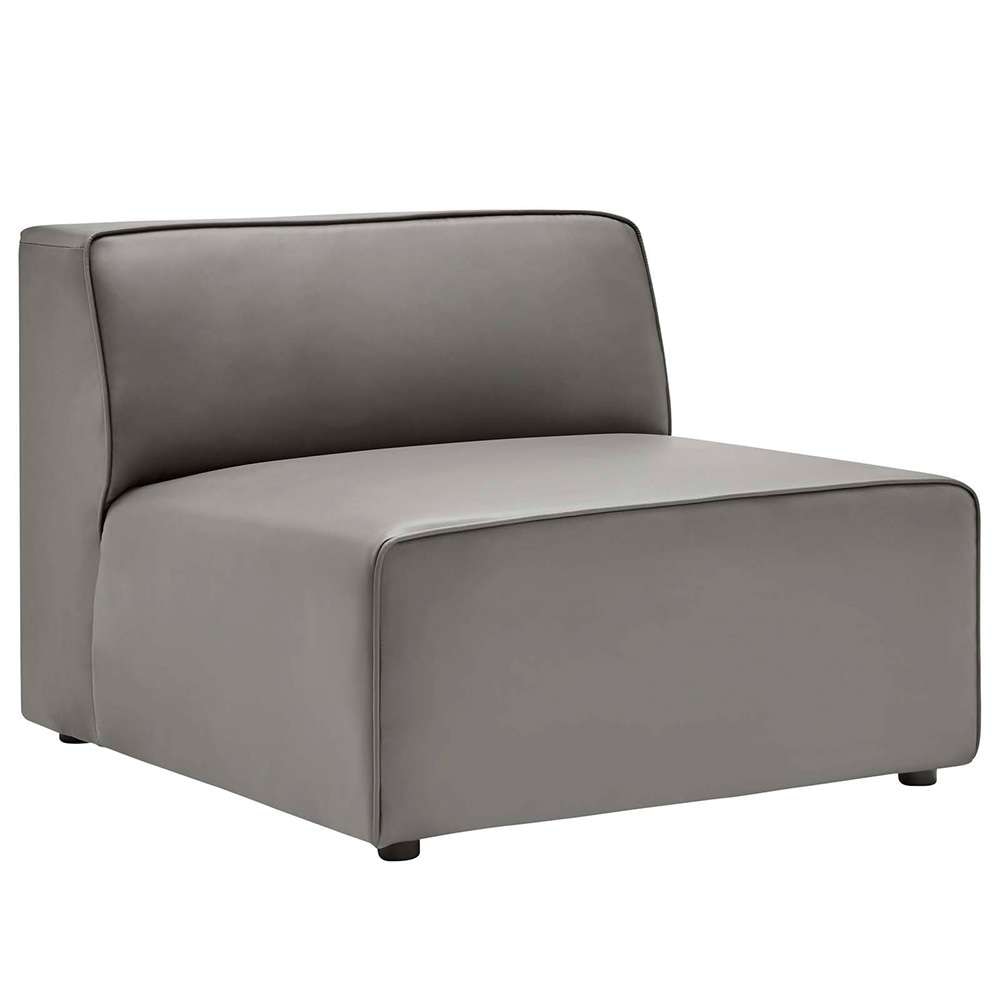 Modway - Mingle Vegan Leather Armless Chair - EEI-4623-GRY veiw 1