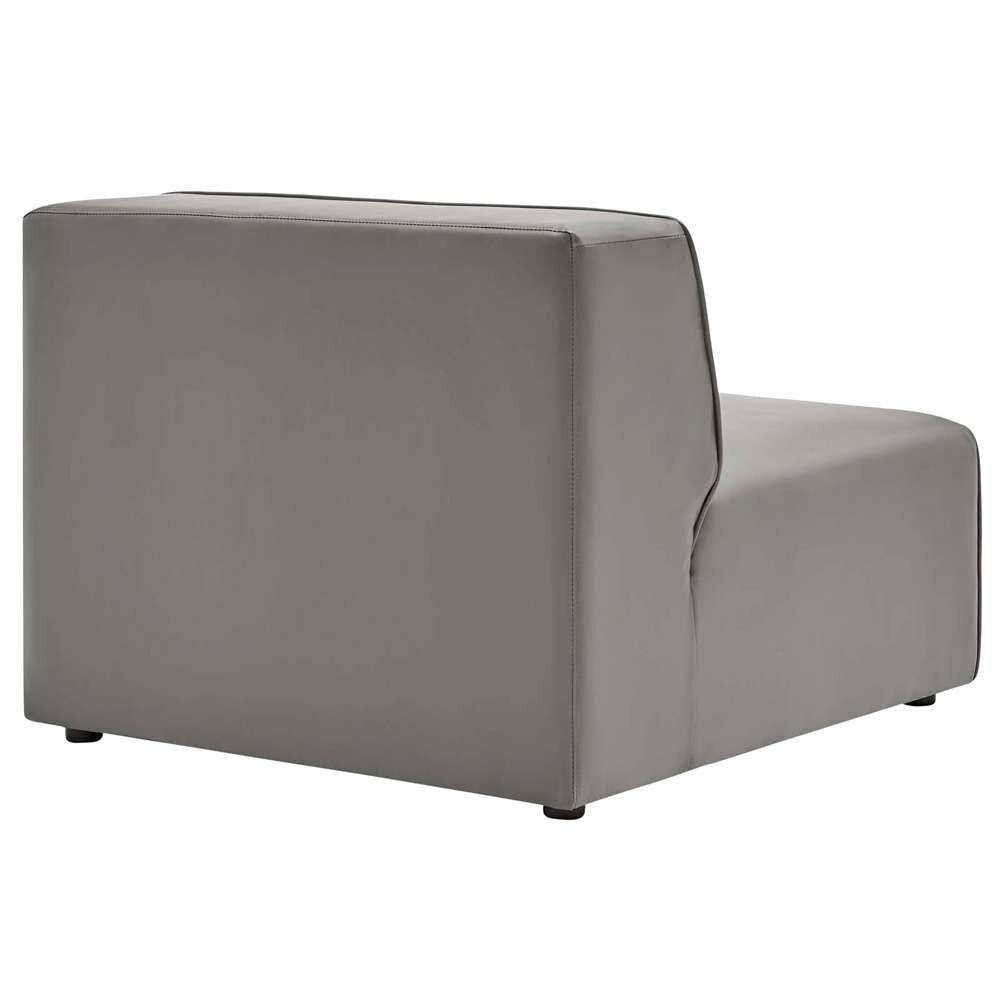 Modway - Mingle Vegan Leather Armless Chair - EEI-4623-GRY veiw 4