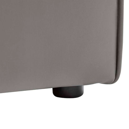 Modway - Mingle Vegan Leather Armless Chair - EEI-4623-GRY veiw 6