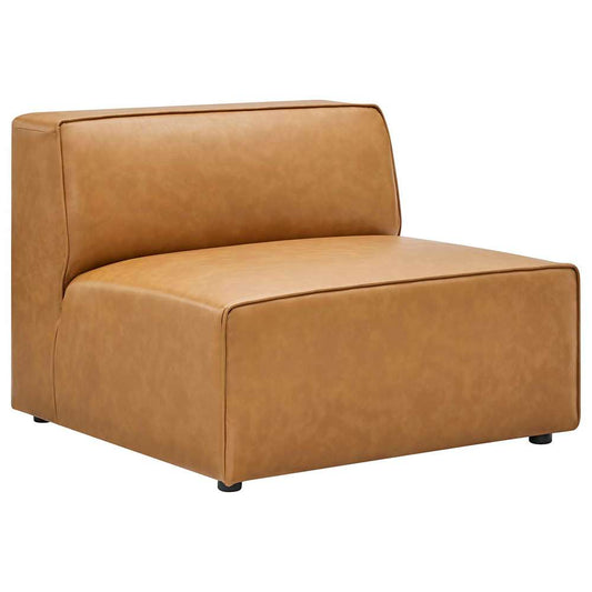 Modway - Mingle Vegan Leather Armless Chair - EEI-4623-TAN veiw 1