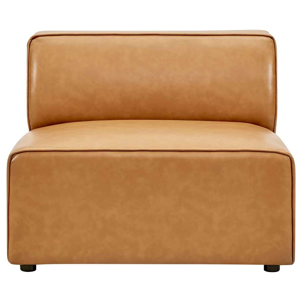 Modway - Mingle Vegan Leather Armless Chair - EEI-4623-TAN veiw 5