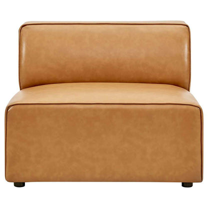 Modway - Mingle Vegan Leather Armless Chair - EEI-4623-TAN veiw 5