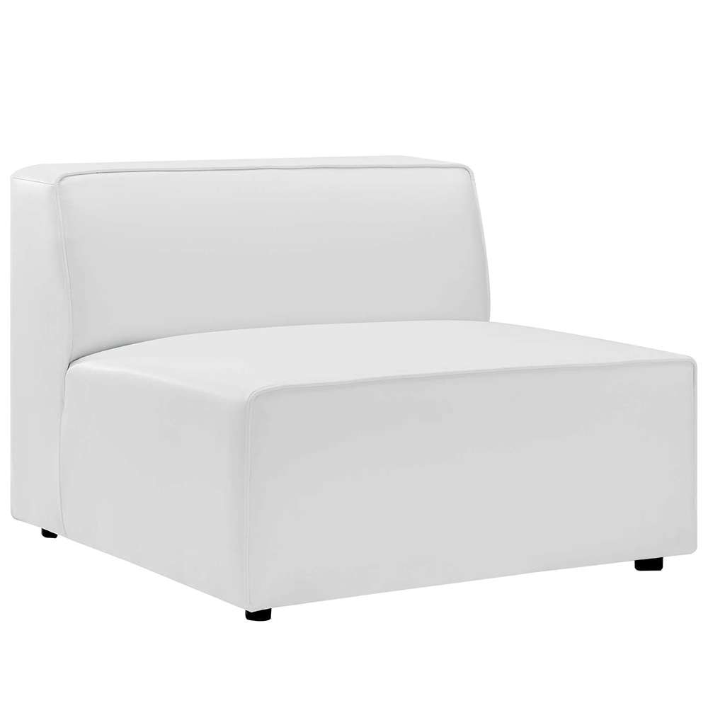 Modway - Mingle Vegan Leather Armless Chair - EEI-4623-WHI veiw 1