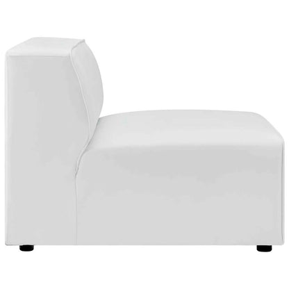 Modway - Mingle Vegan Leather Armless Chair - EEI-4623-WHI veiw 3