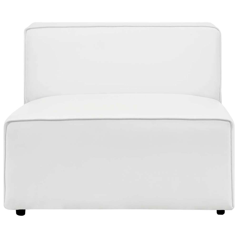 Modway - Mingle Vegan Leather Armless Chair - EEI-4623-WHI veiw 5