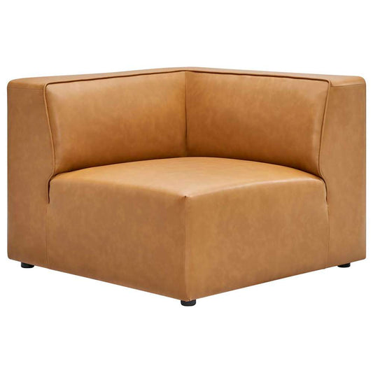 Modway - Mingle Vegan Leather Corner Chair - EEI-4625-TAN veiw 2
