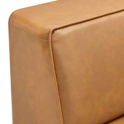 Modway - Mingle Vegan Leather Corner Chair - EEI-4625-TAN veiw 6