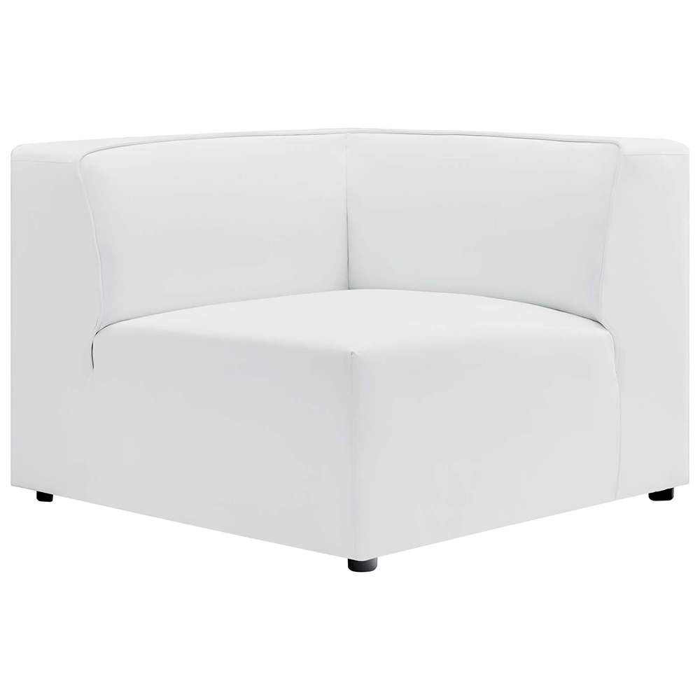 Modway - Mingle Vegan Leather Corner Chair - EEI-4625-WHI veiw 1